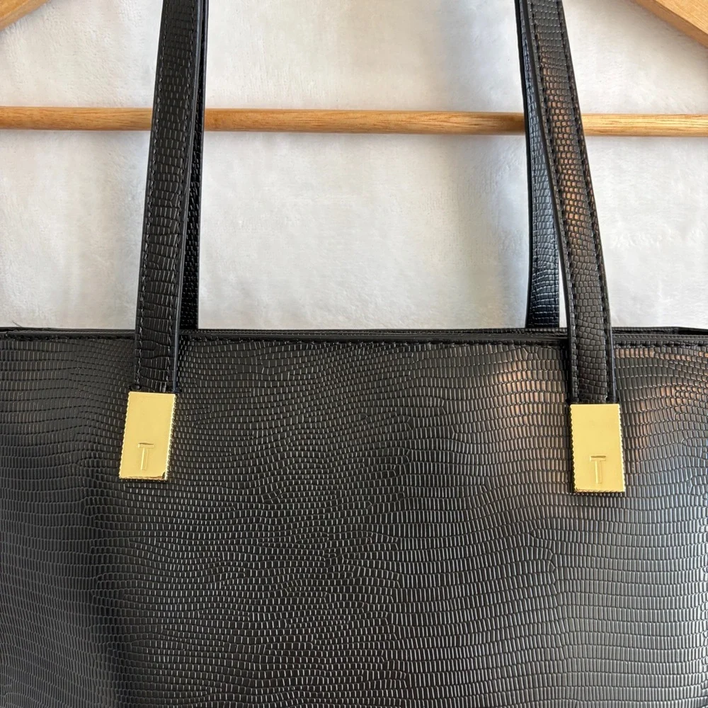 Ted Baker Black leather pebble‎ Textured Delma shopper Tote Bag